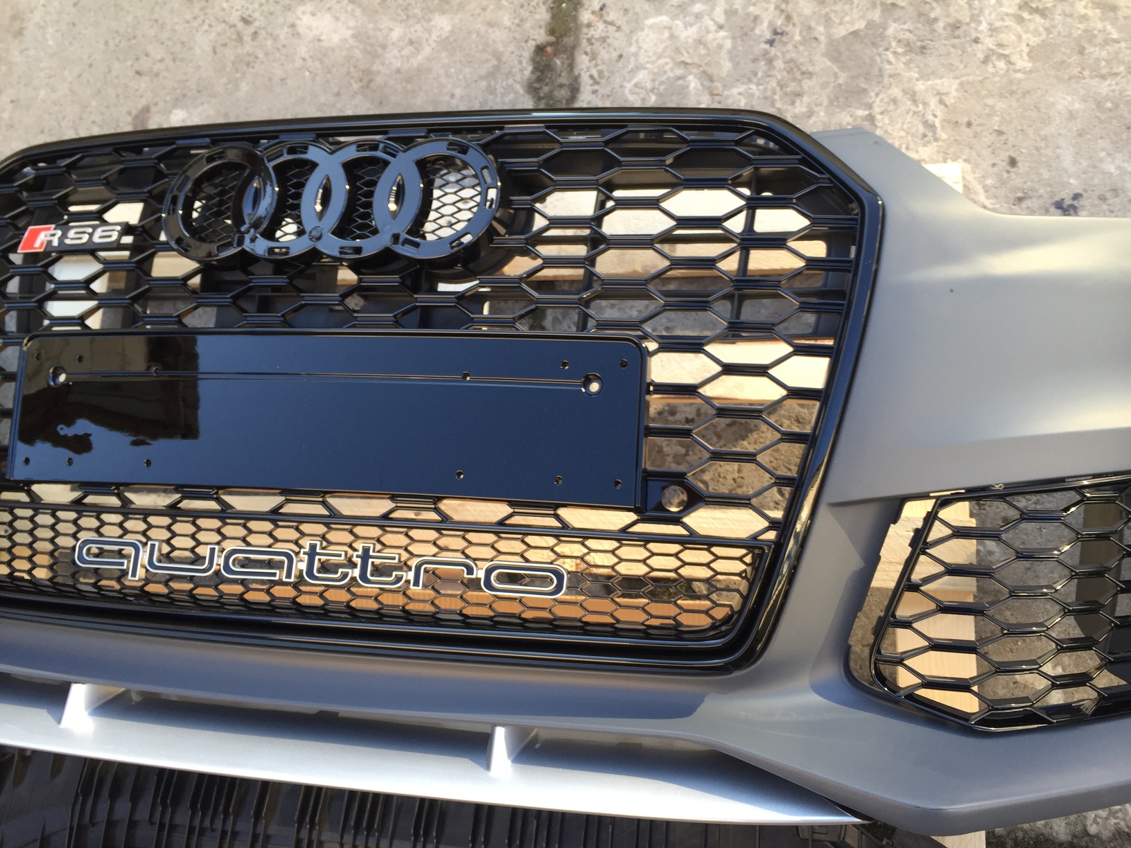 Audi A6 C7 2011-2015 Bumper RS6  Black Quattro Style