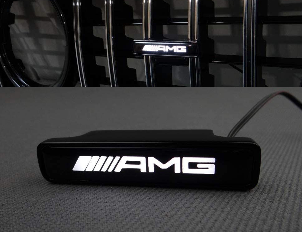 AMG LED Grill White Badge Grille Emblem Logo for Mercedes W463A G Wagon G63 G500 G55 Mercedes-Benz