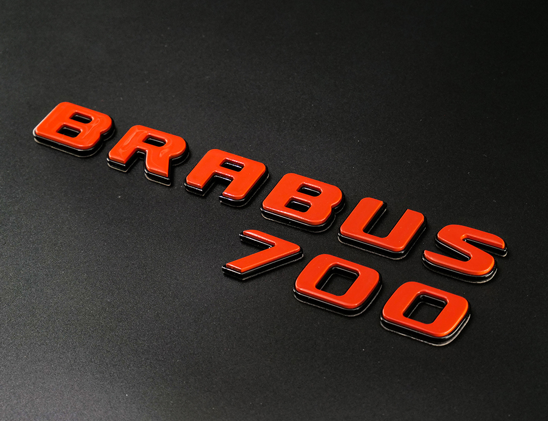 Brabus 700 Orange Badges Emblems Set for Mercedes-Benz W463 W463A W464