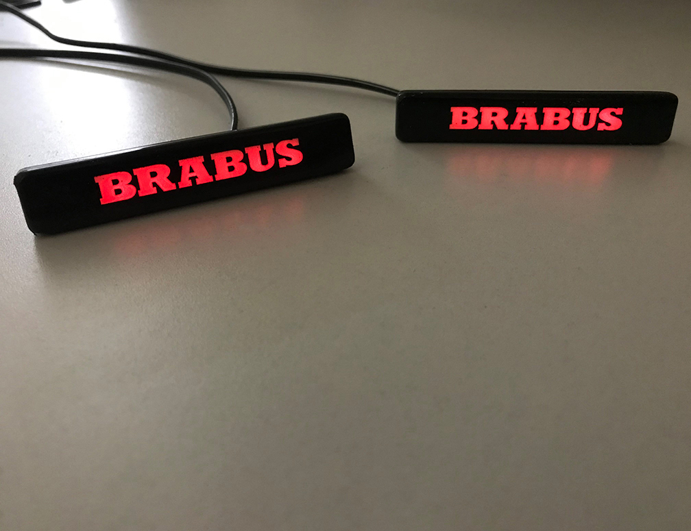 G Wagon LED Fender Emblem Brabus Logo for Mercedes w463a w464 2pcs