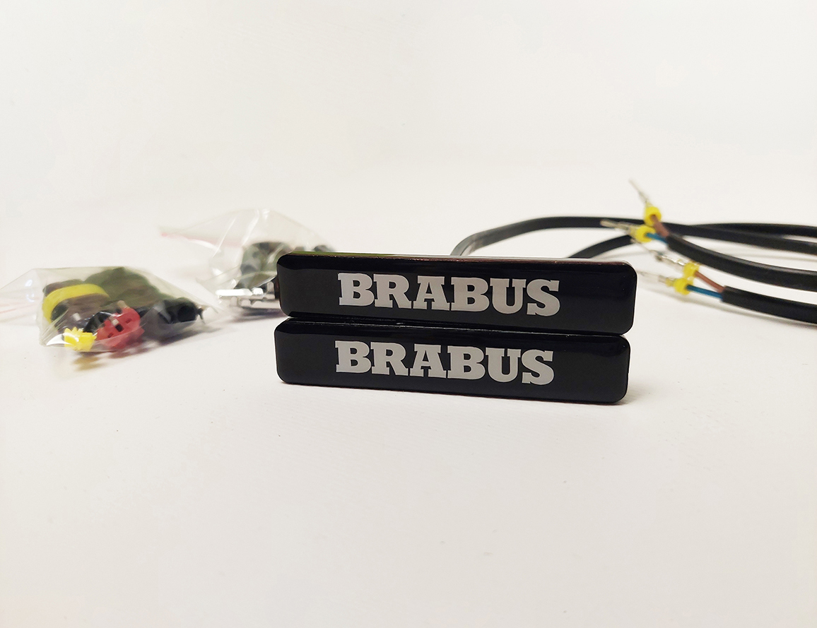 G Wagon LED Fender Emblem Brabus Logo for Mercedes w463a w464 2pcs