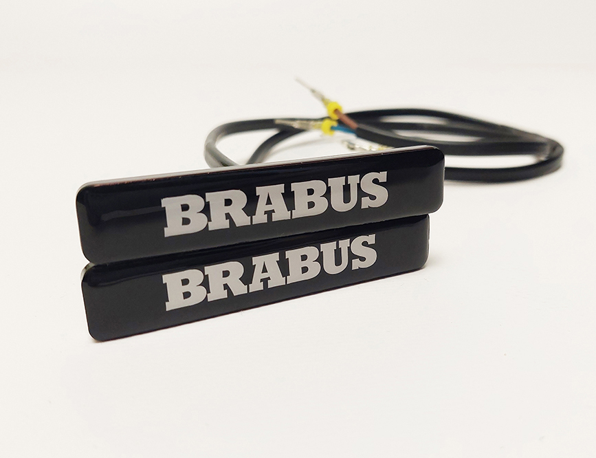 G Wagon LED Fender Emblem Brabus Logo for Mercedes w463a w464 2pcs