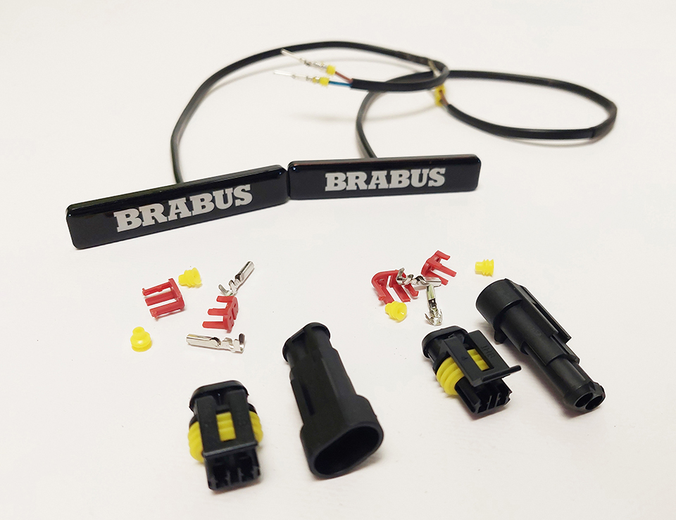 G Wagon LED Fender Emblem Brabus Logo for Mercedes w463a w464 2pcs