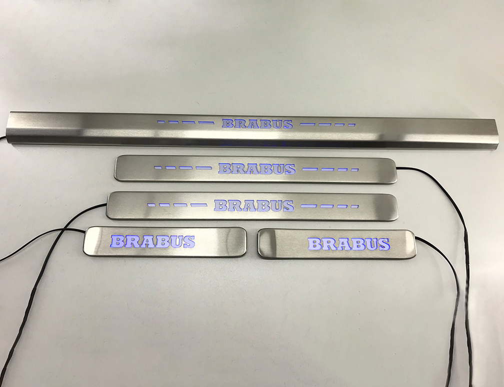 Mercedes-Benz W463A W464 G-Class Brabus Door Sills LED Scuff Plates 5pcs