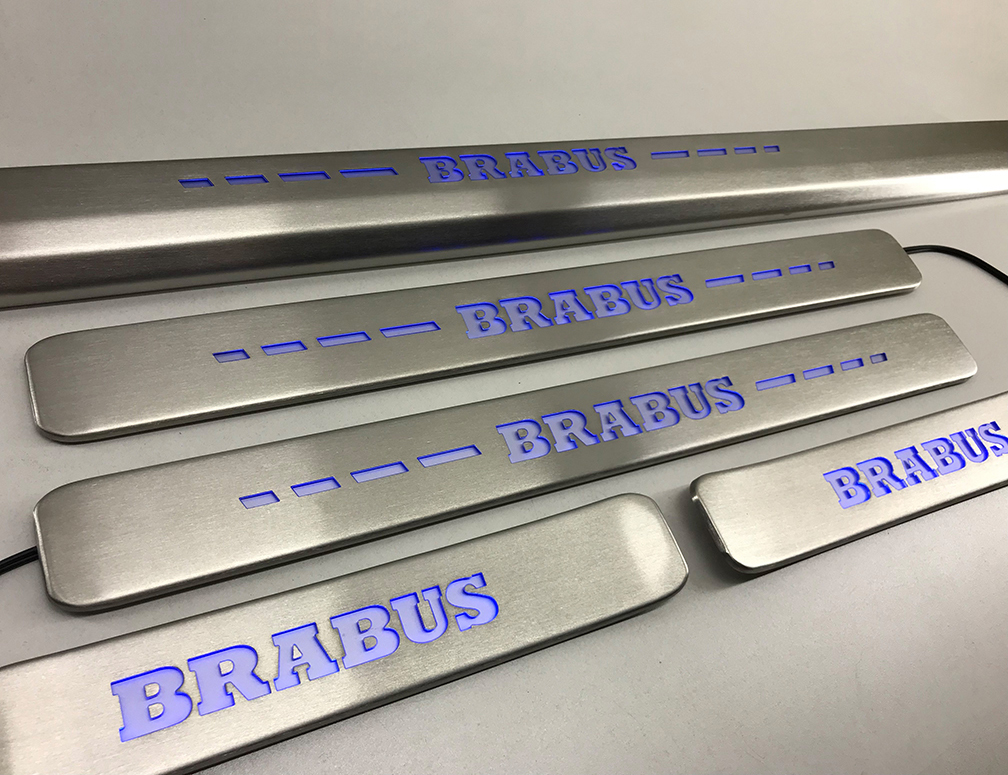 Mercedes-Benz W463A W464 G-Class Brabus Door Sills LED Scuff Plates 5pcs