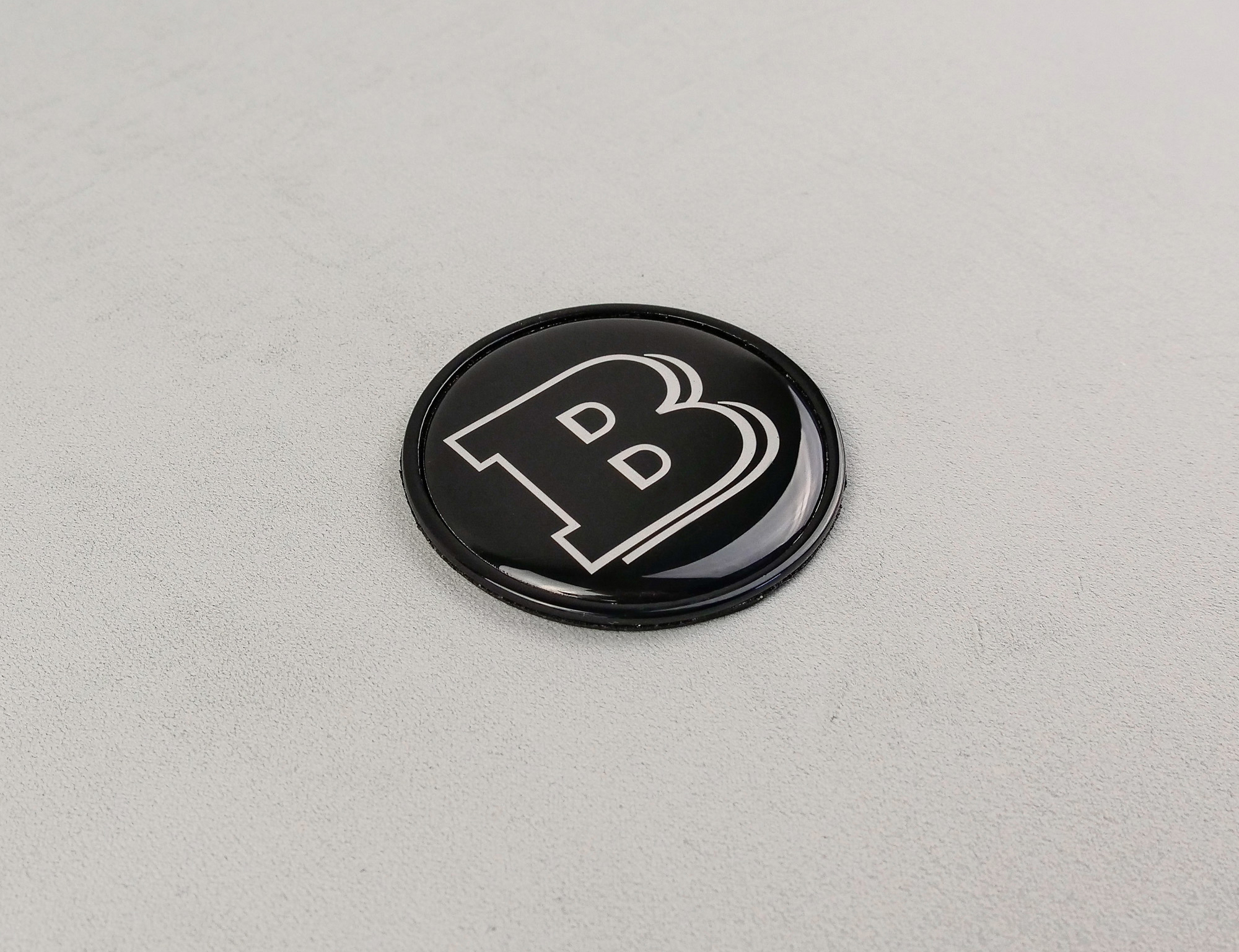 Mercedes-Benz G-Wagon G-Class W463 W463A Metal Gray Brabus Badge Logo Emblem 55mm for Hood Scoop Trunk