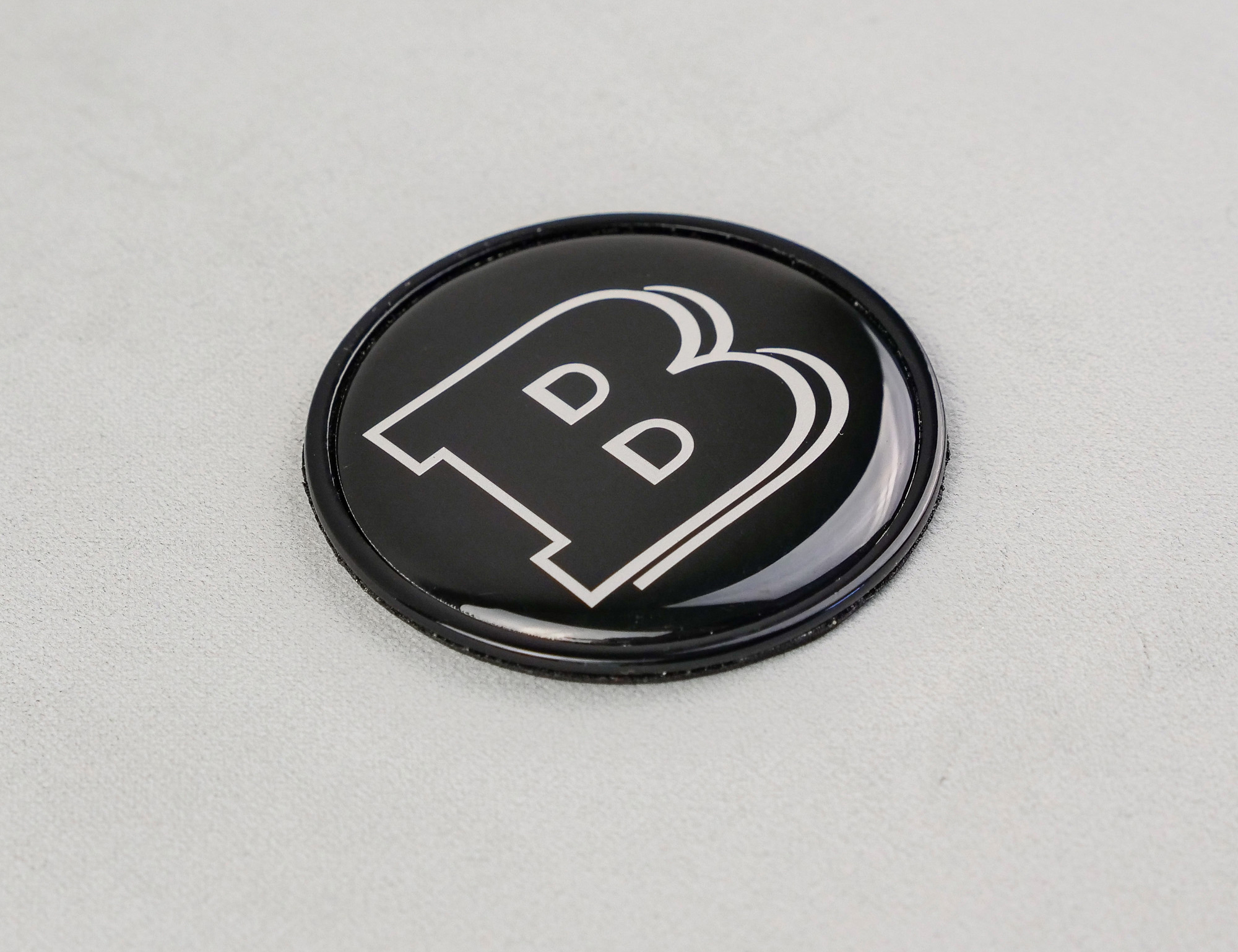 Mercedes-Benz G-Wagon G-Class W463 W463A Metal Gray Brabus Badge Logo Emblem 55mm for Hood Scoop Trunk