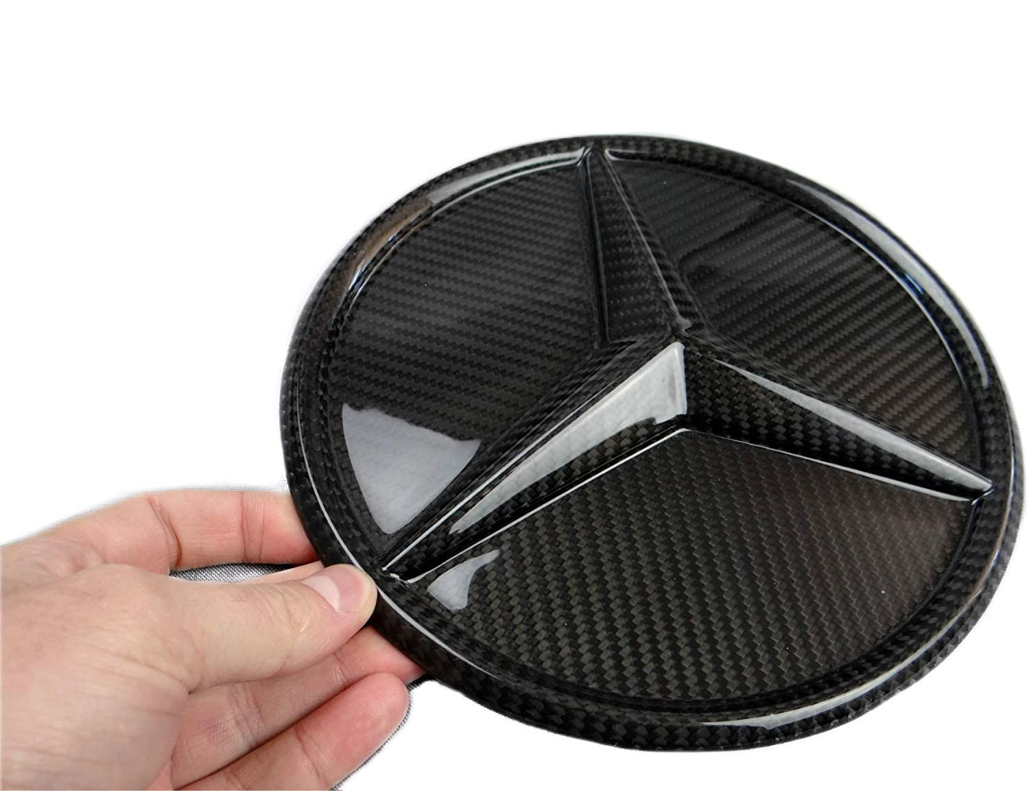 Carbon Fiber Front Grill Star Style Grille Badge Logo Emblem for Mercedes-Benz W463A G-Class G-Wagon