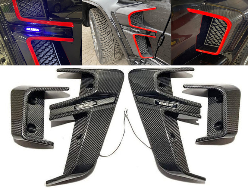 Carbon Brabus Widestar Exterior Trim Body Kit for Mercedes-Benz G-Class W463A