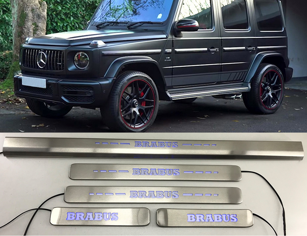 Mercedes-Benz W463A W464 G-Class Brabus Door Sills LED Scuff Plates 5pcs