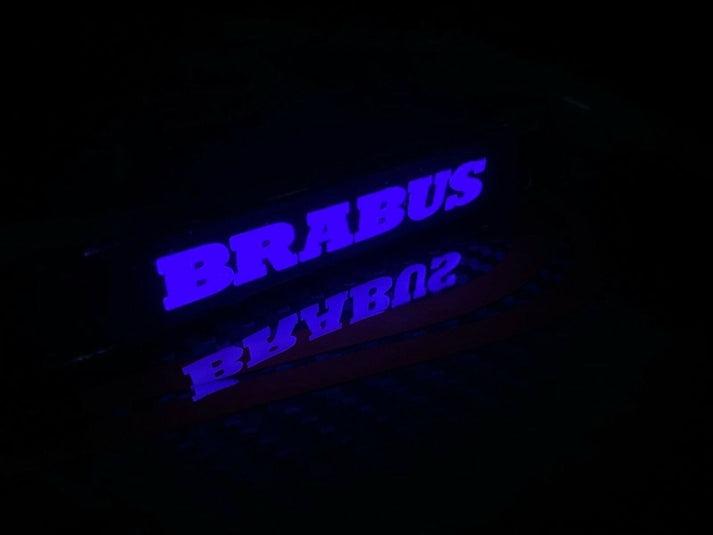 Brabus LED Grill Blue Badge Grille Emblem Logo for Mercedes W463 G Wagon G63 G500 G55