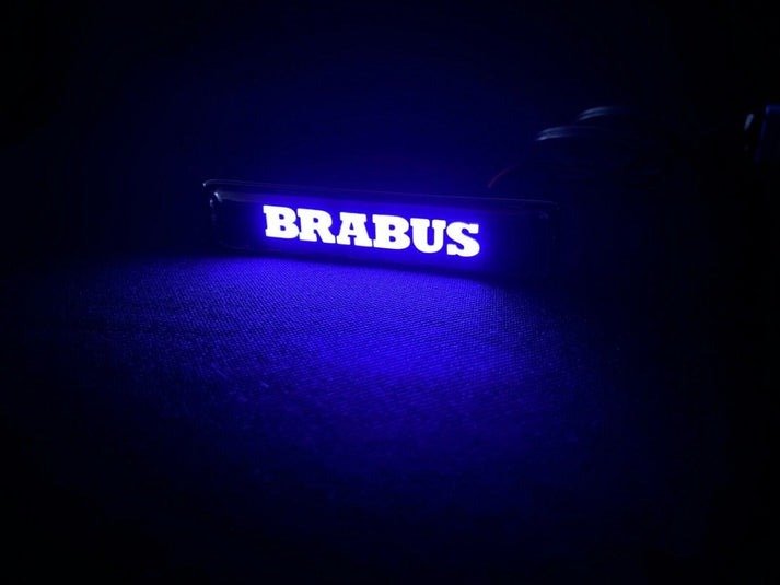 Brabus LED Grill Blue Badge Grille Emblem Logo for Mercedes W463 G Wagon G63 G500 G55