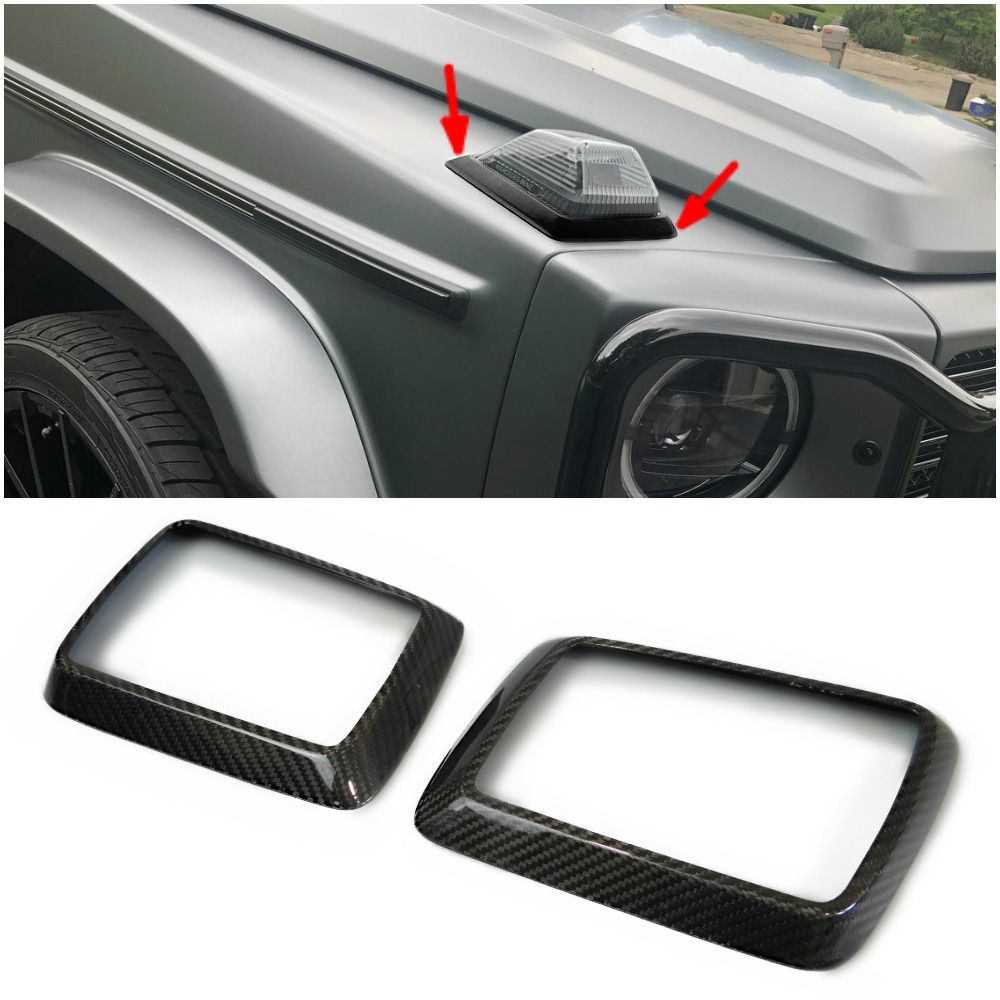 Carbon Fiber Hood Turn Signal Frames for Mercedes-Benz G-Class W463A